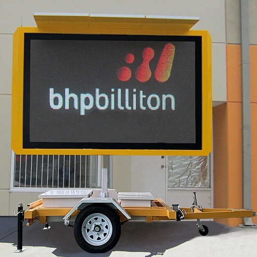 Full colour LED sign trailers for hire