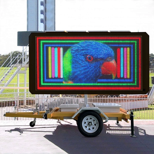 Full colour LED sign trailers for hire
